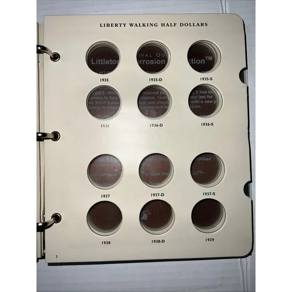 Littleton Coin Company 1916-1947 Liberty Walking Half Dollar Album Coin Storage